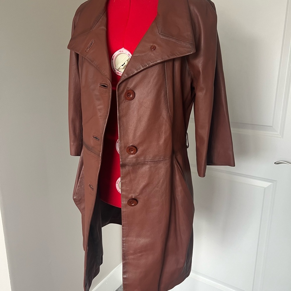 Women's Classic Brown Leather Jacket